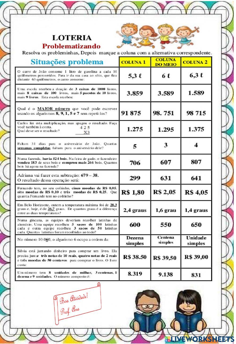 Revisão de matematica