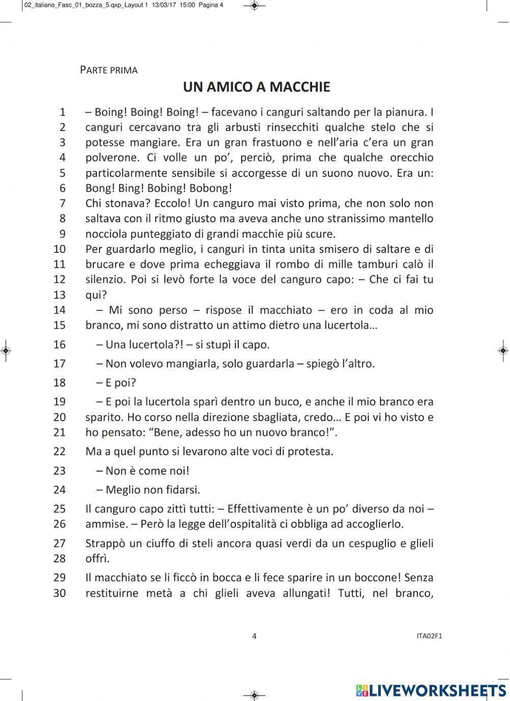 Prova Invalsi 2016-2017 I parte