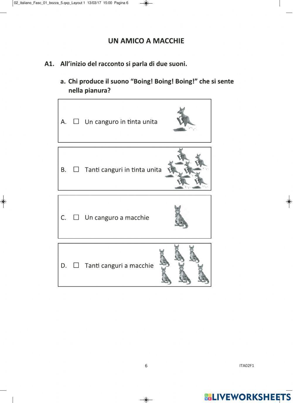 Prova Invalsi 2016-2017 I parte
