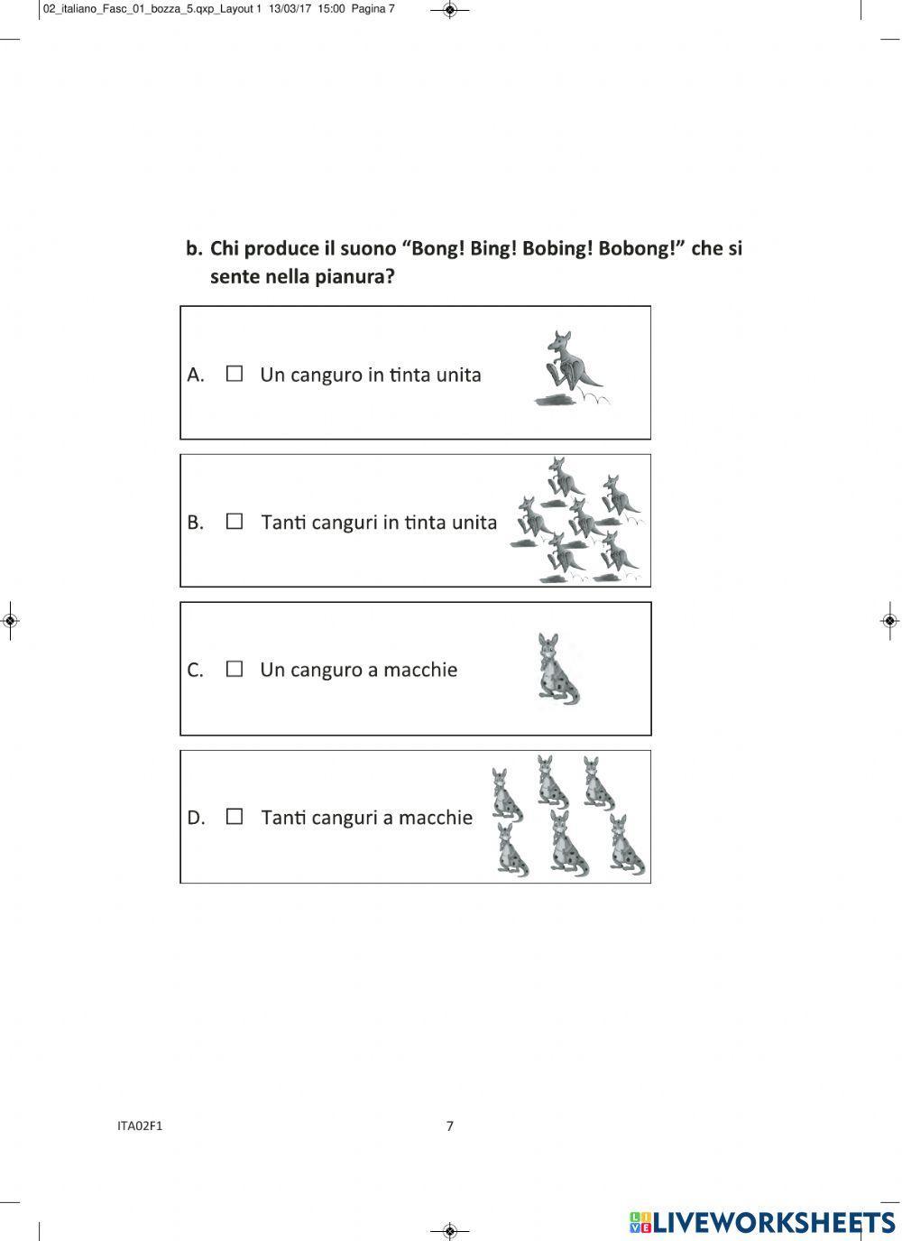 Prova Invalsi 2016-2017 I parte