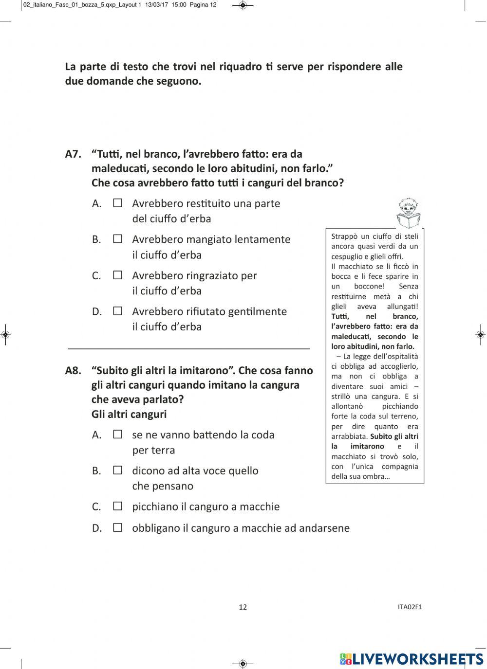 Prova Invalsi 2016-2017 II parte