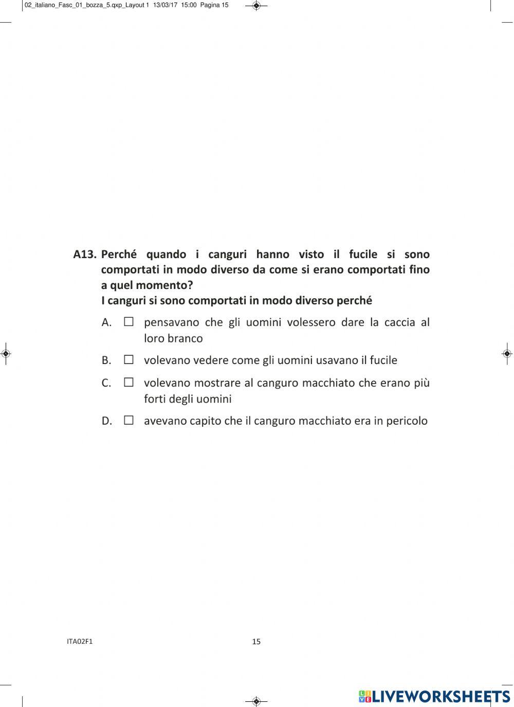 Prova Invalsi 2016-2017 II parte