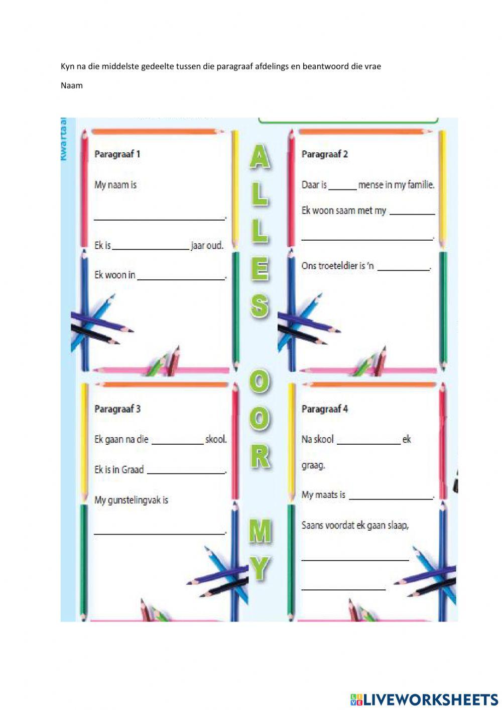 Paragraaf skryf werk