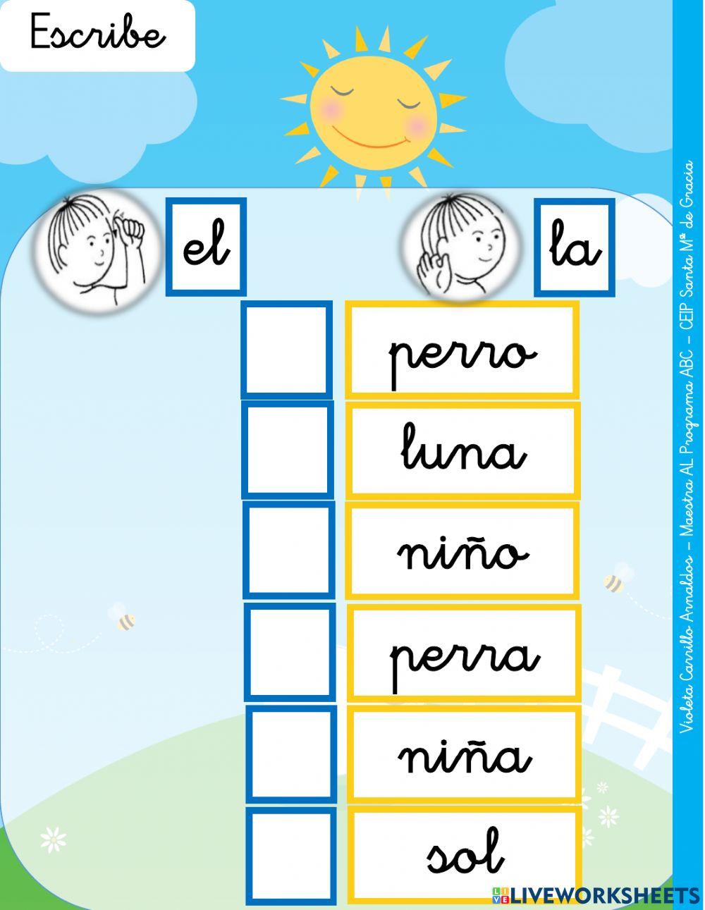 Género sustantivos 1