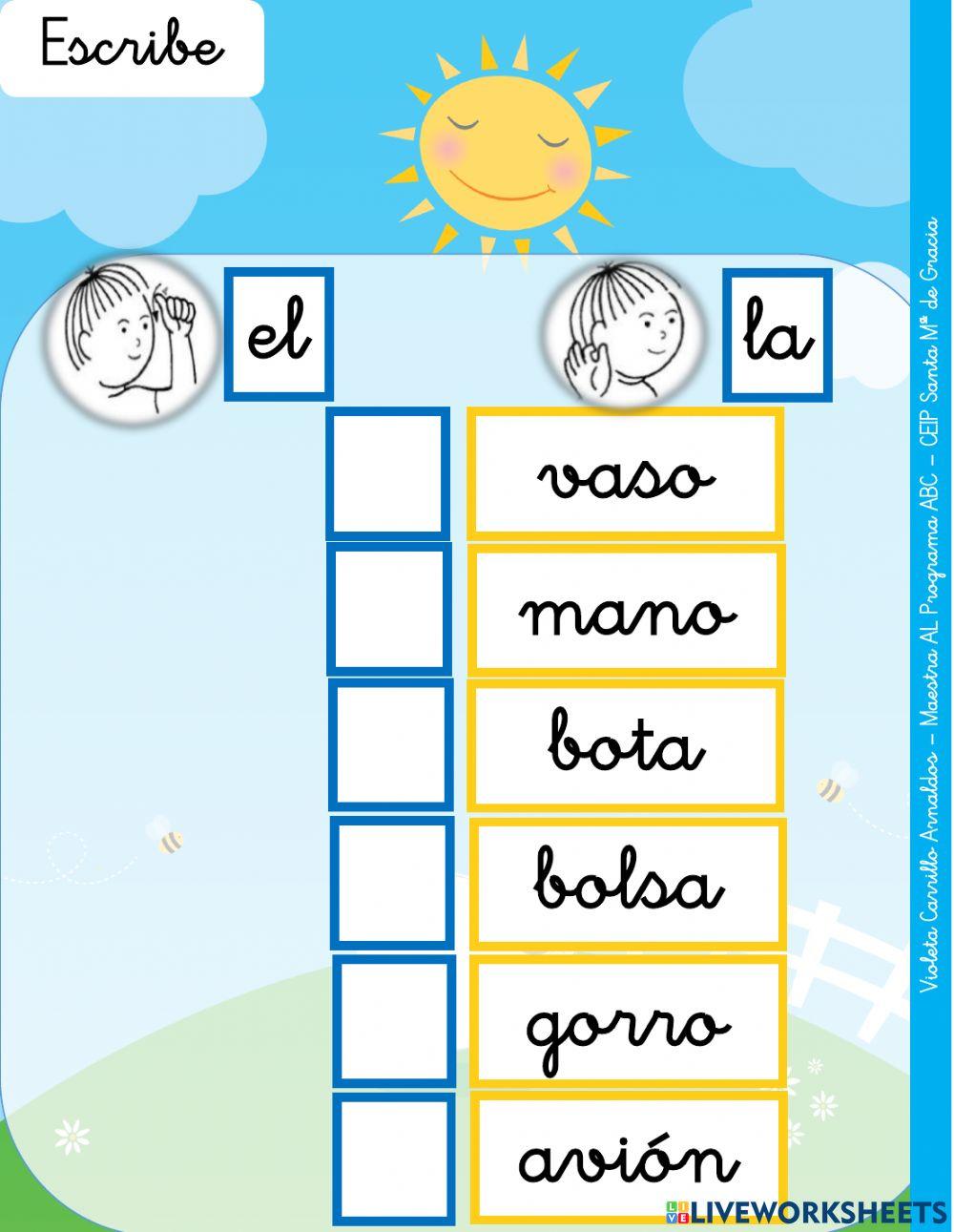 Género sustantivos 1