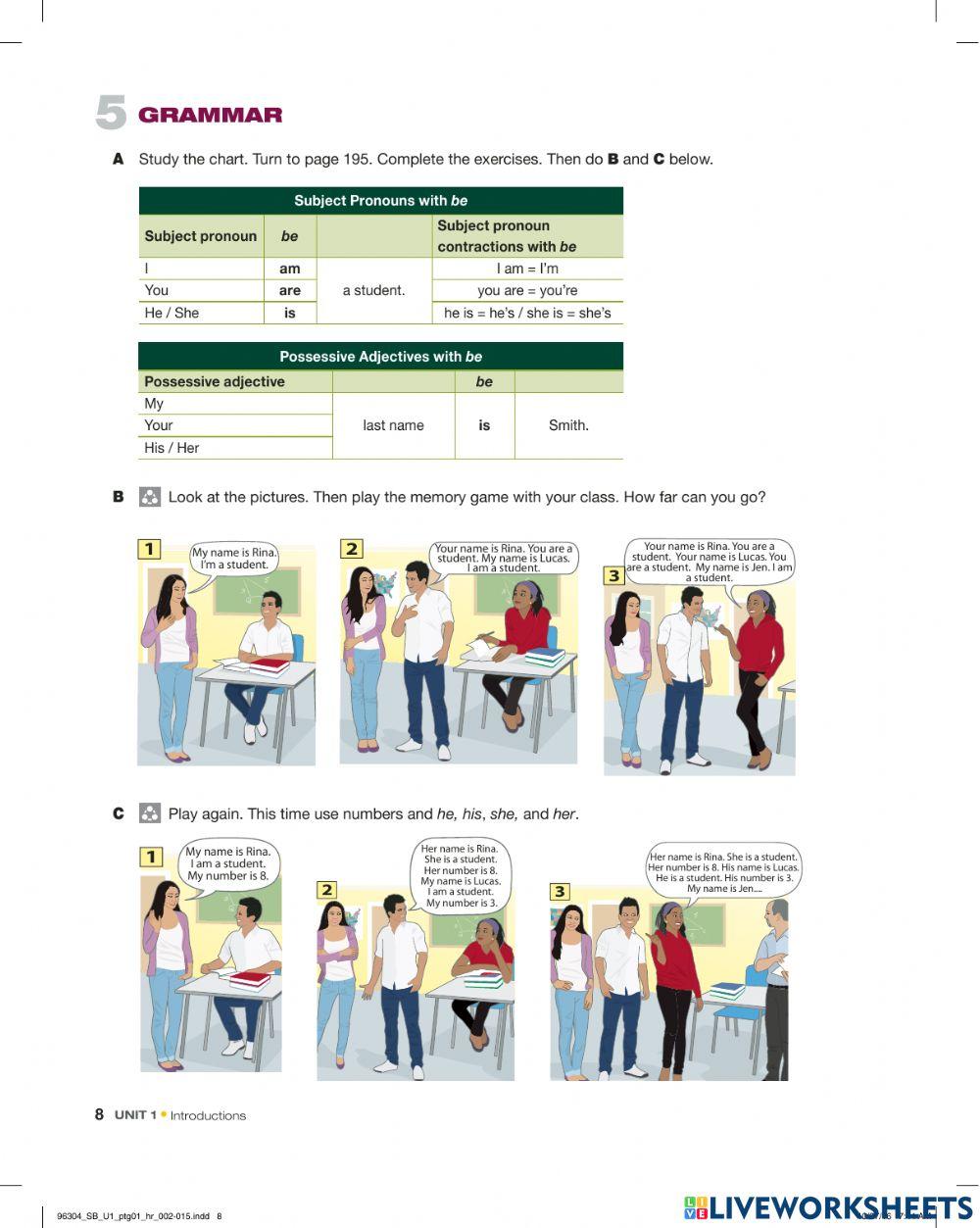 Unit 1-Lesson A: Grammar