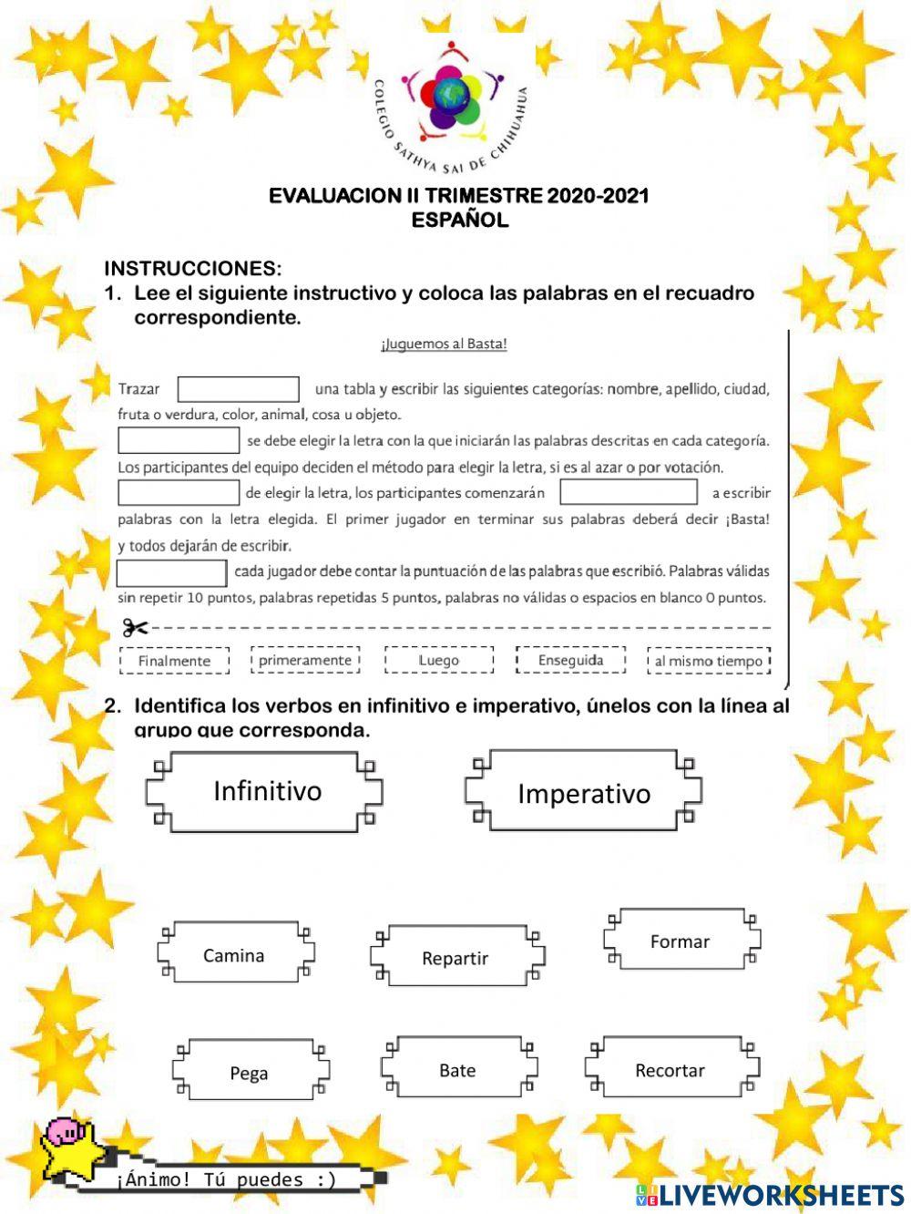 Examen 2trim Español 6°