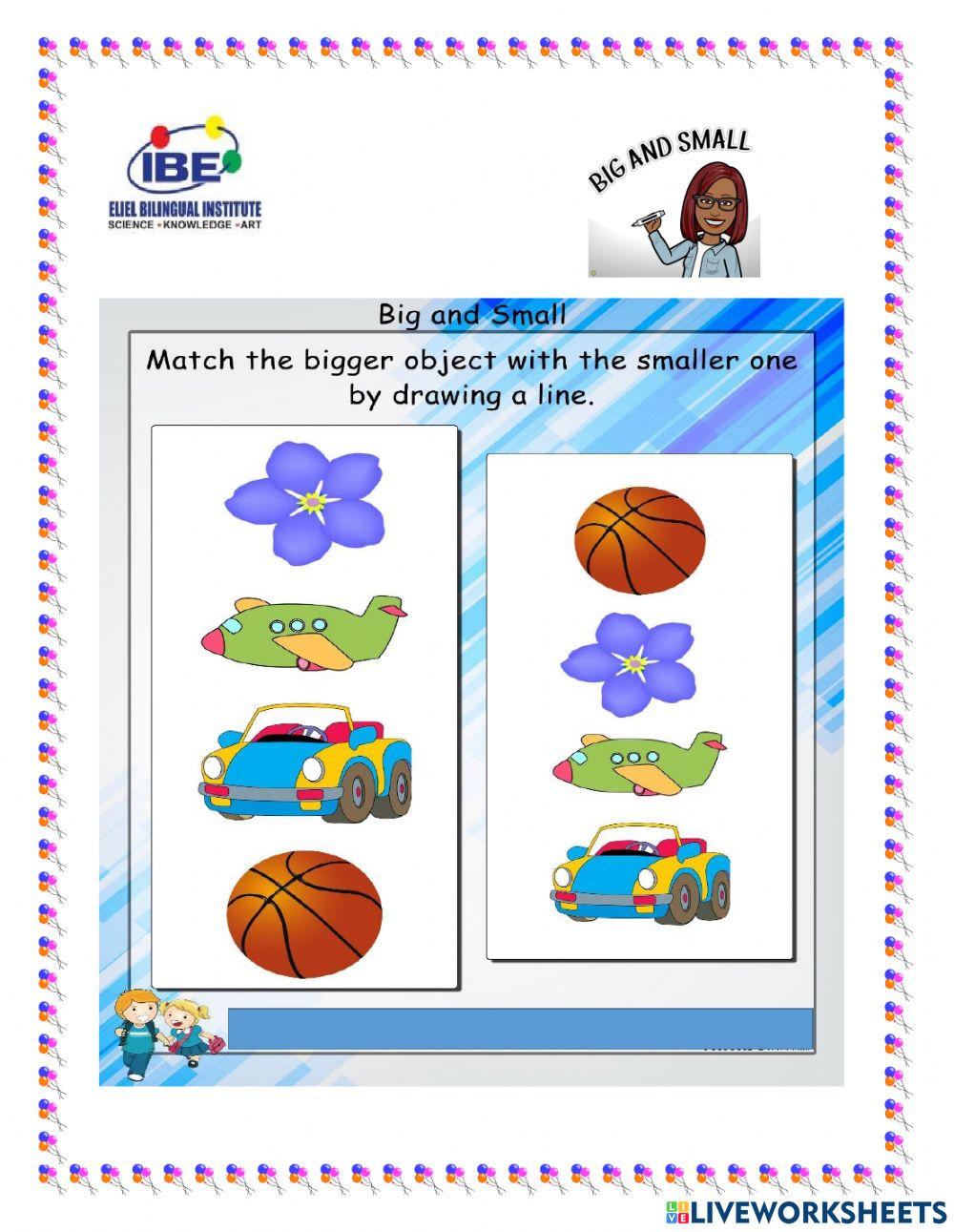Printable Finding Big And Small Objects Charts And 46% OFF Printable Finding Big And Small Objects Charts And 46% OFF