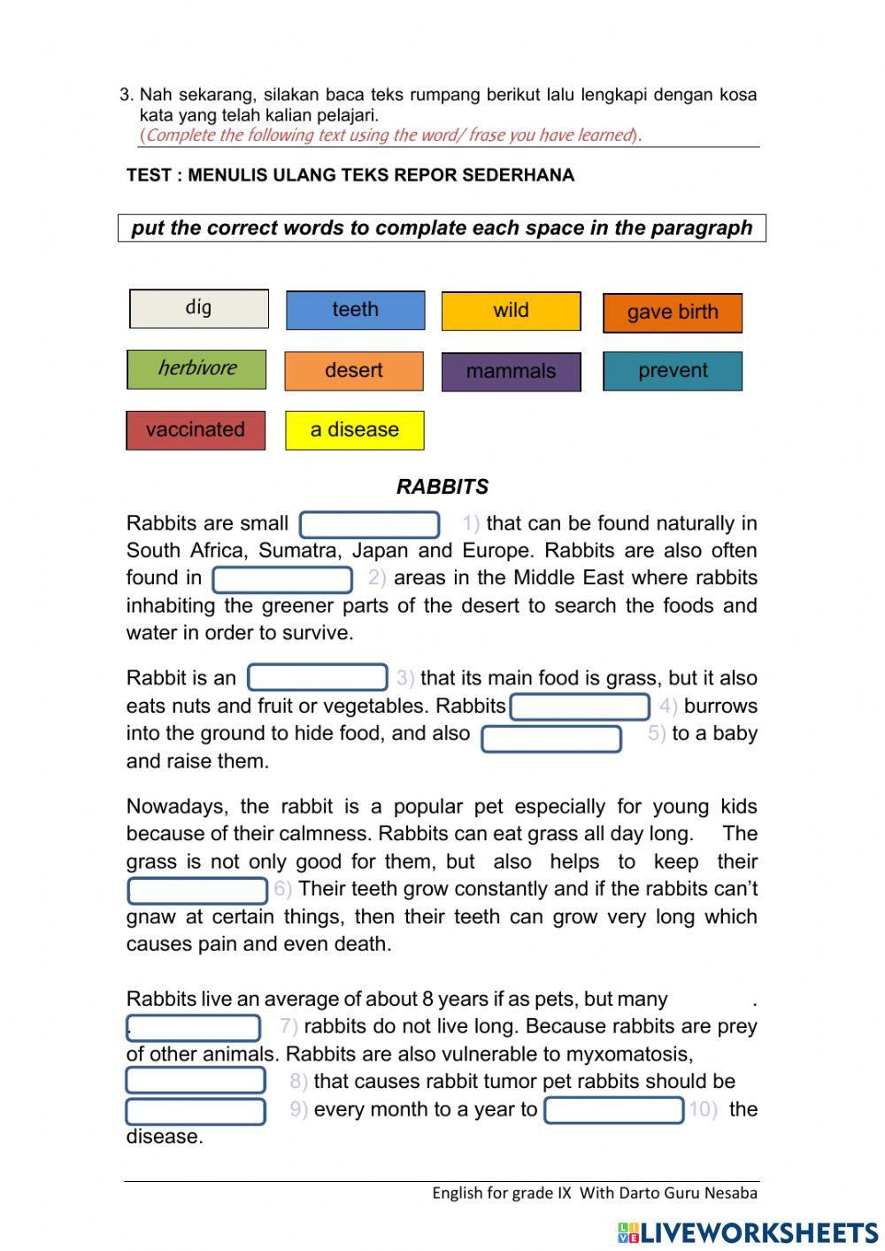 Modul Menyusun Ulang Teks Report Kelas 9 Bahasa Inggris