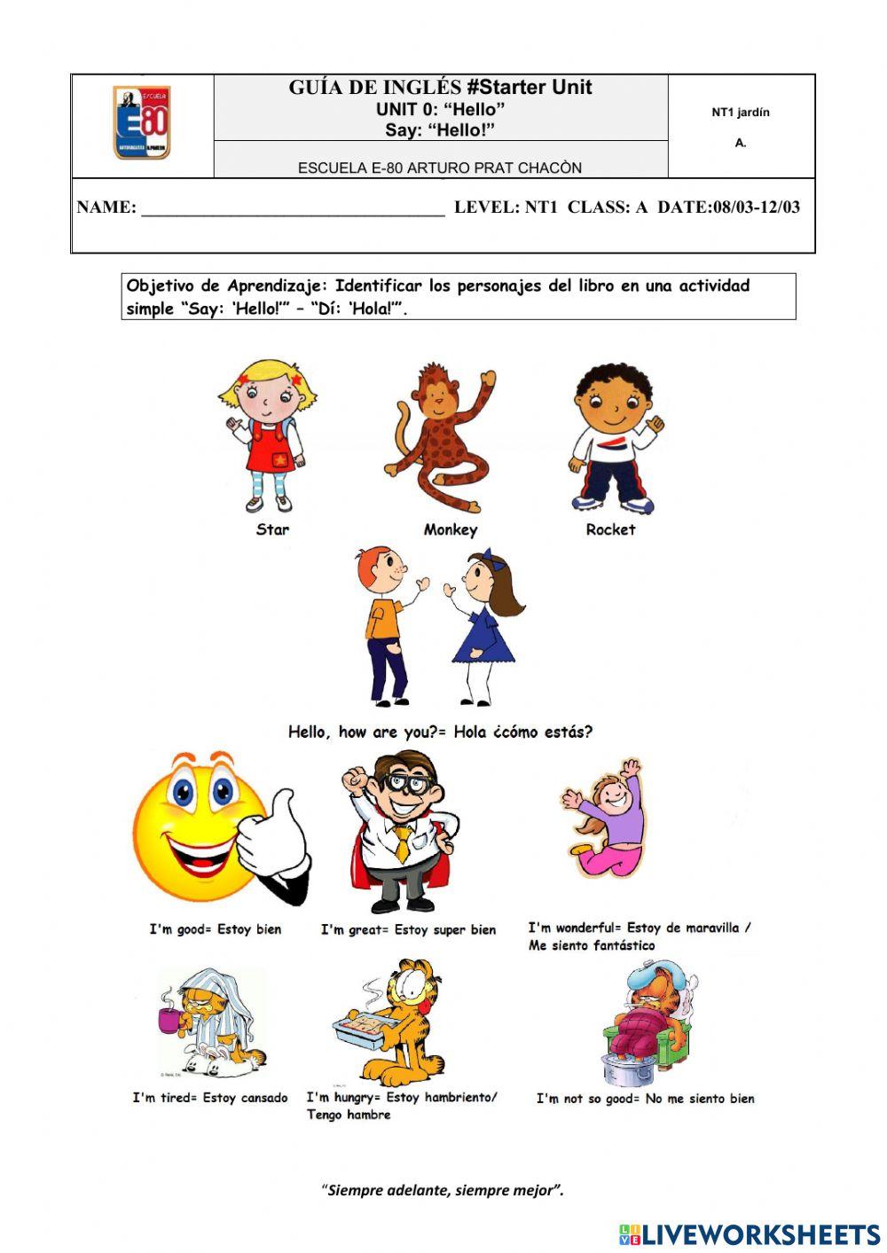 Starter unit: Hello!