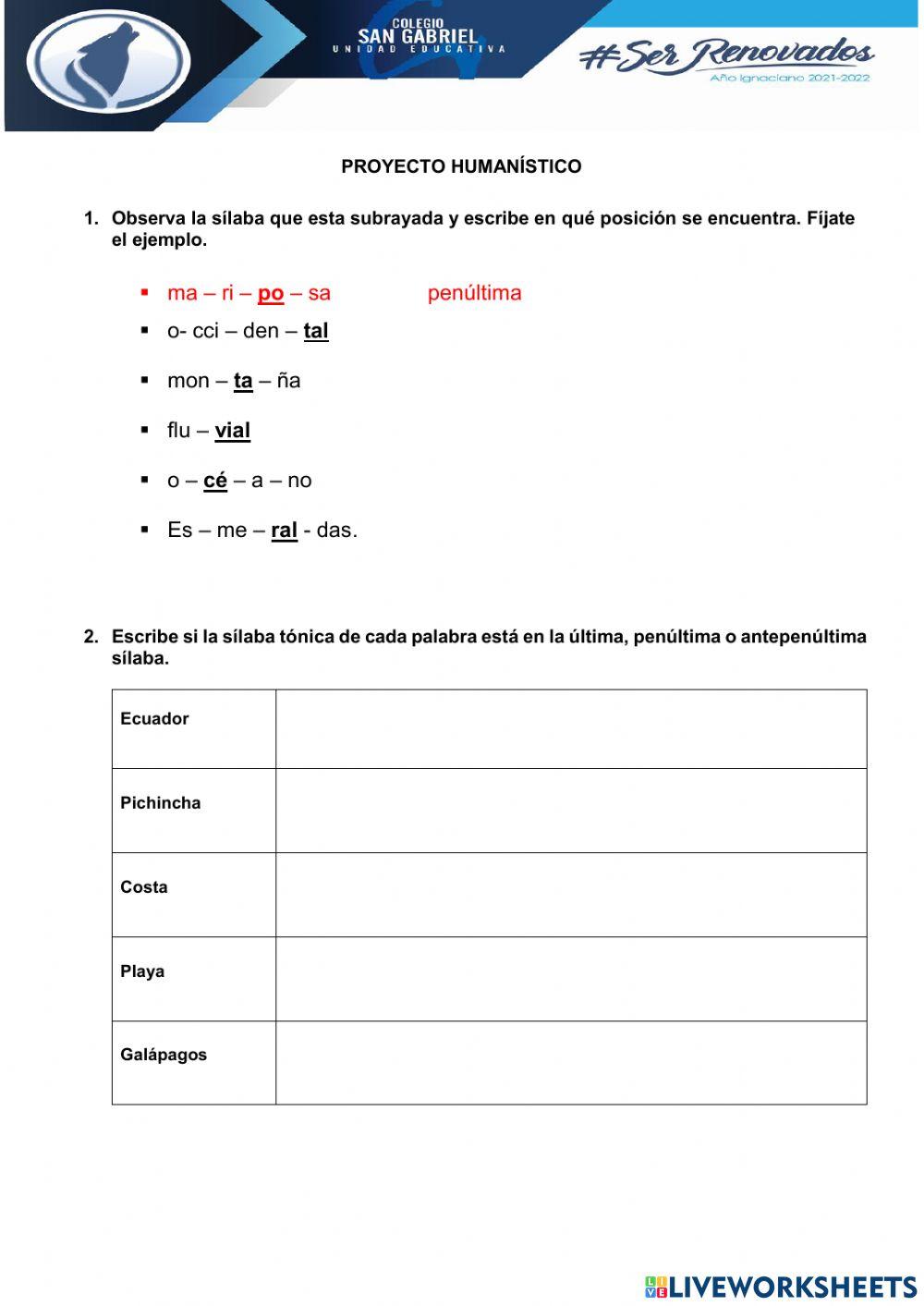 Posición de la sílaba