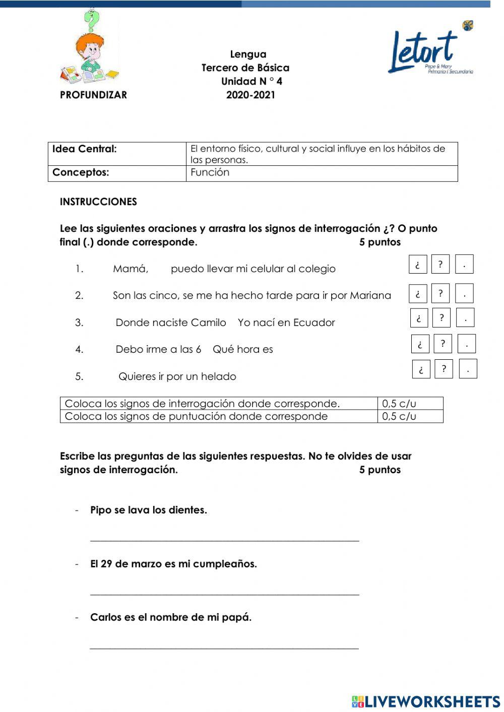 Signos de interrogación