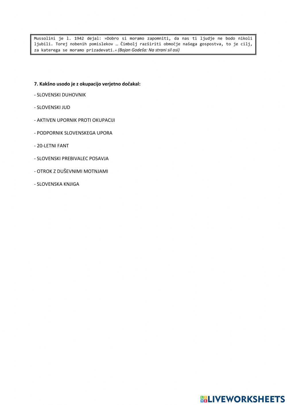 2. svetovna vojna na Slovenskem, OKUPACIJA