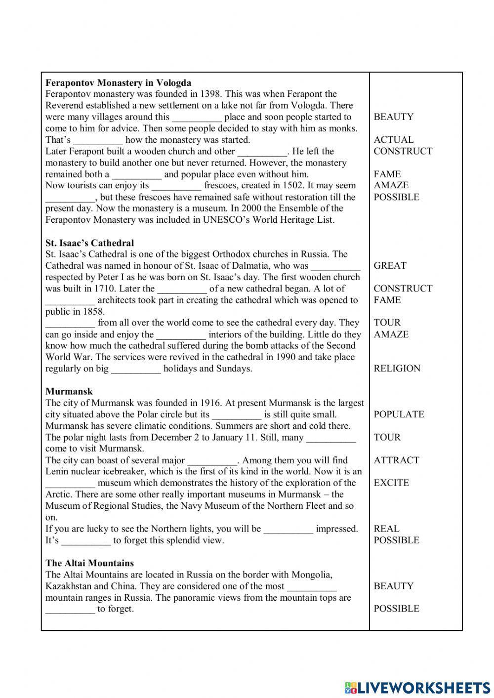 State exam word formation 1
