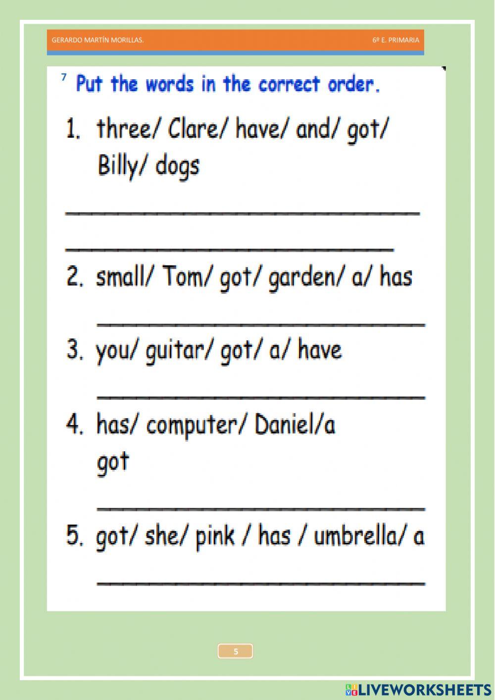 To have got affirmative form.