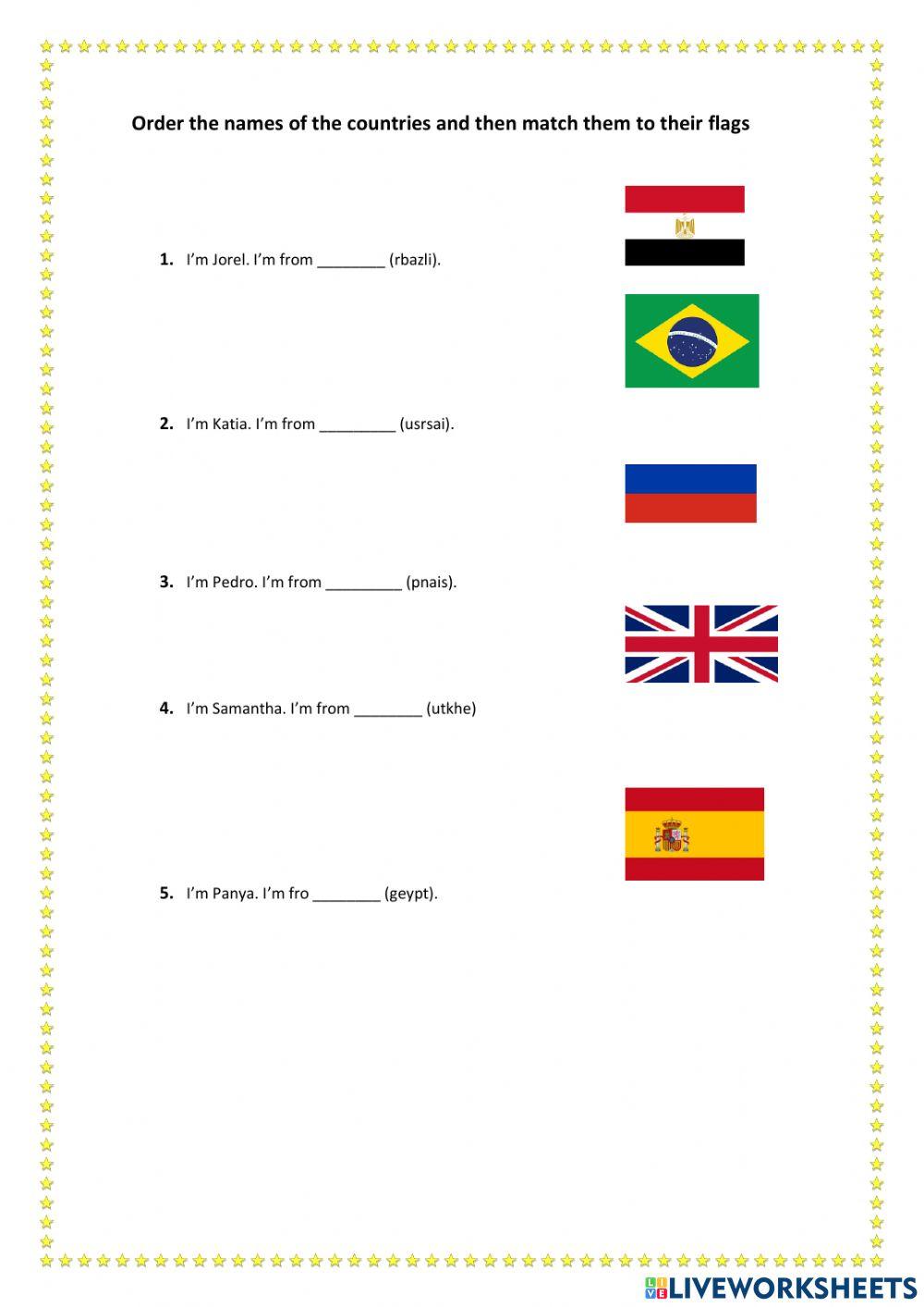 Verb to be and nationalities