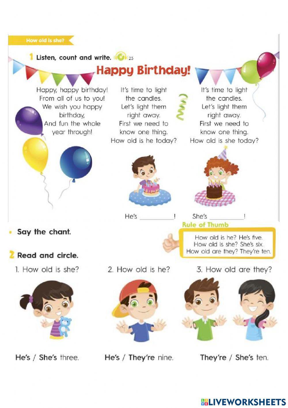 Kids 2 - Listen and complete