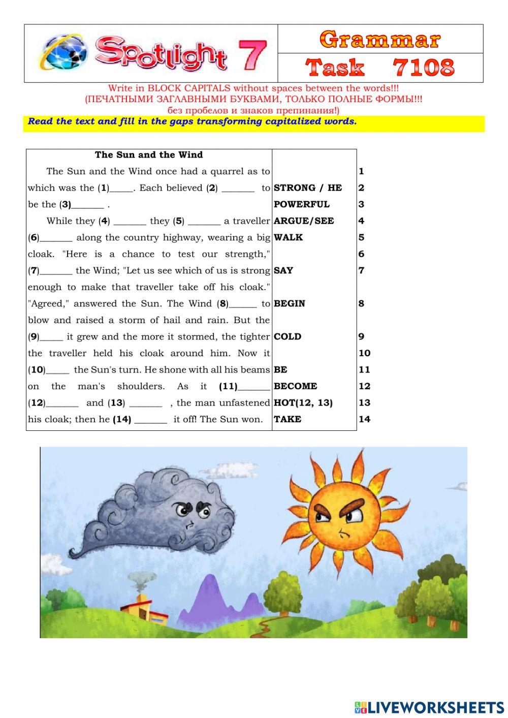 Spotlight 7 Task 7108