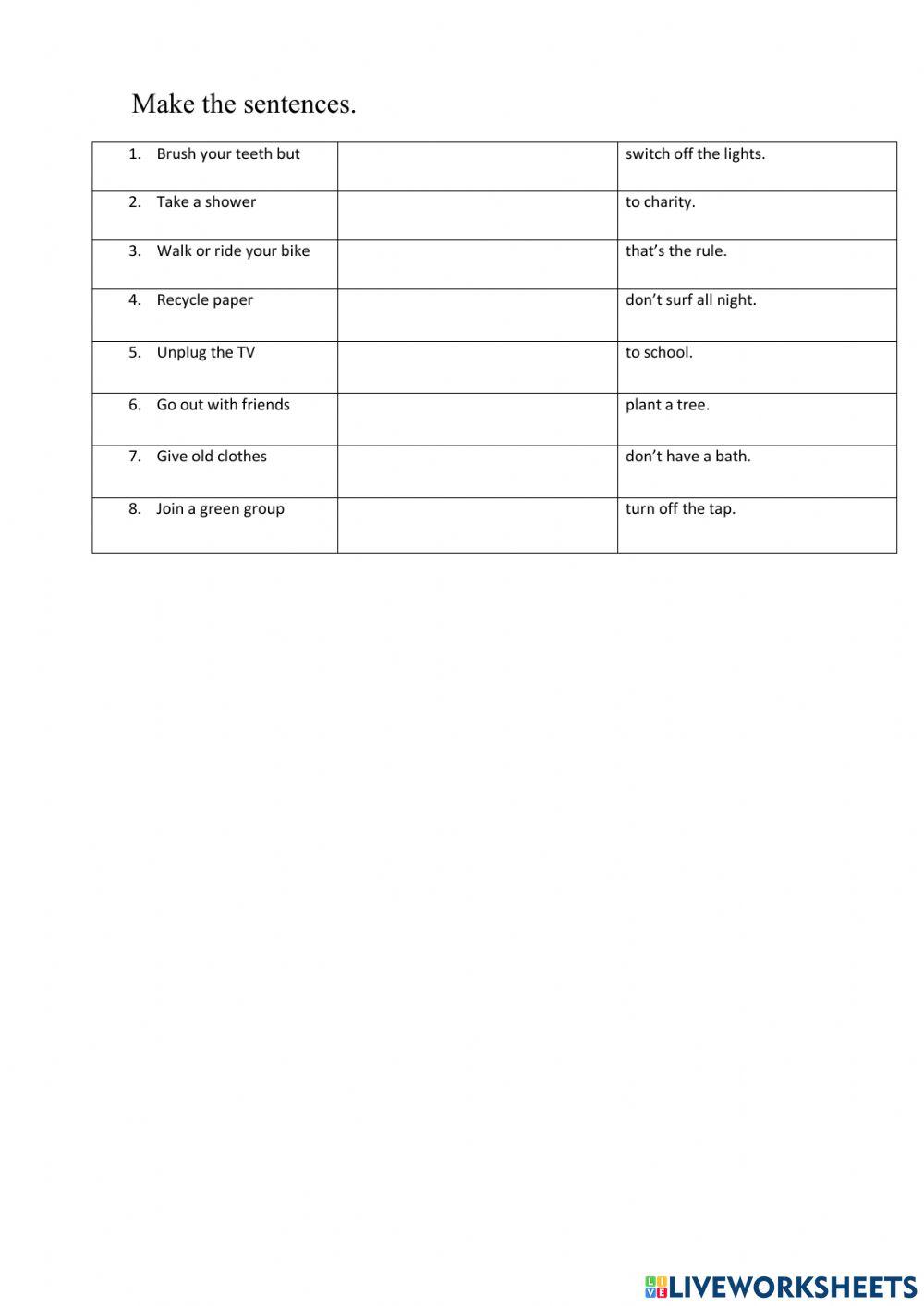 Saving the environment