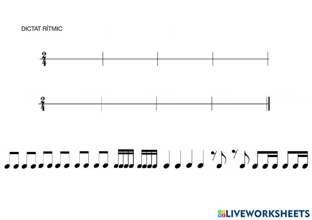 Dictat rítmic (6è, 2)