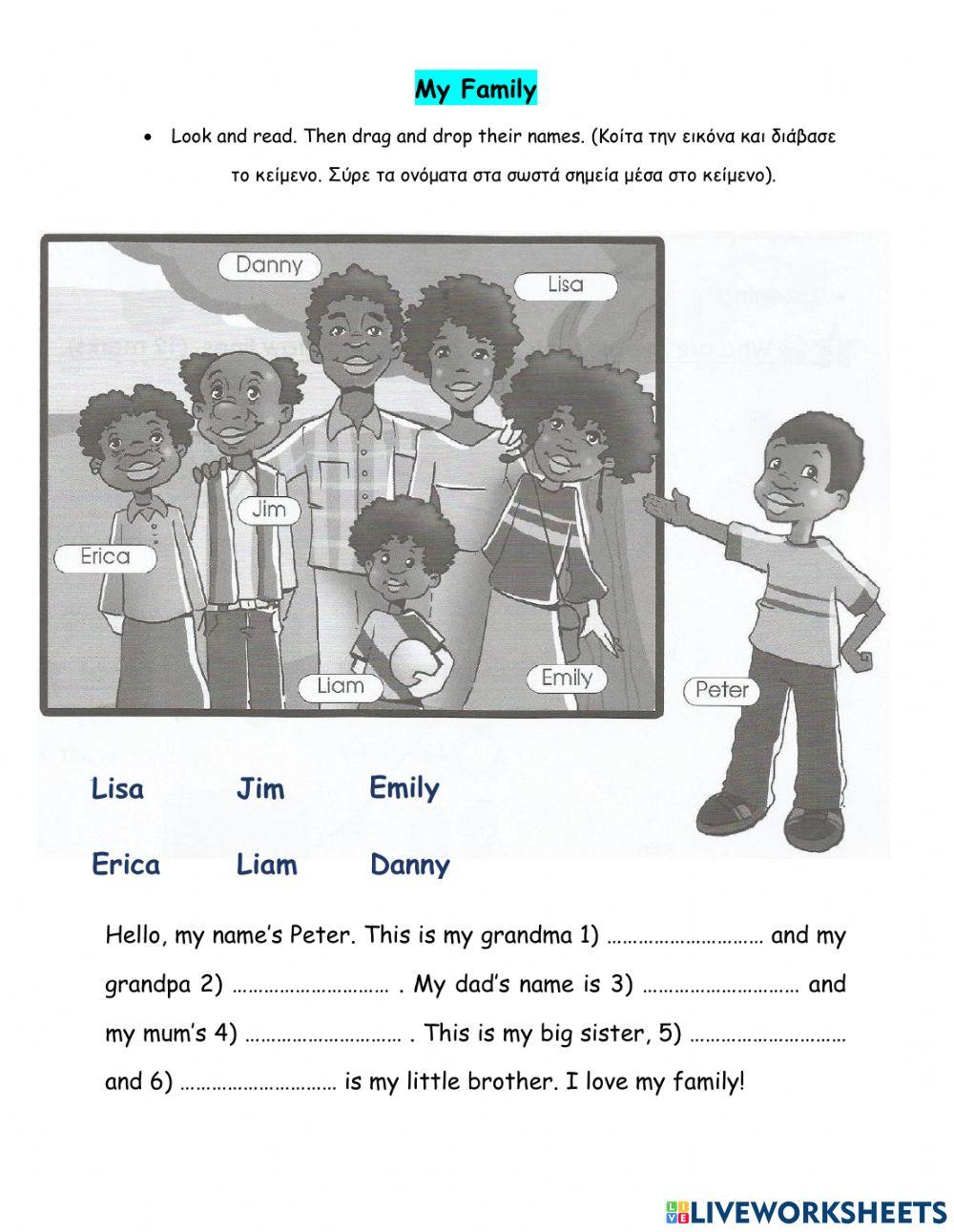 Elementary 1 My family