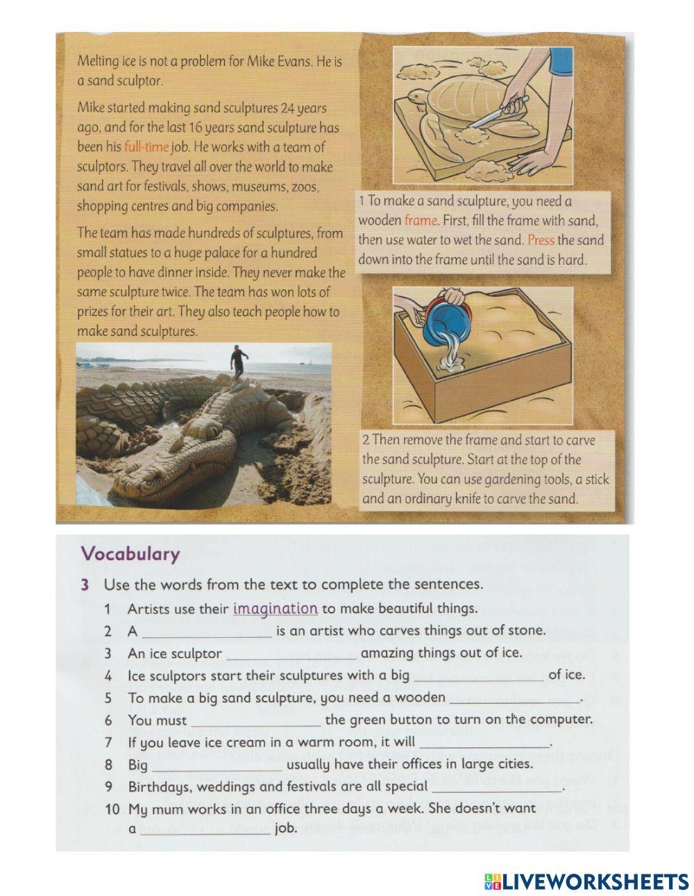 Use your imagination online exercise for | Live Worksheets