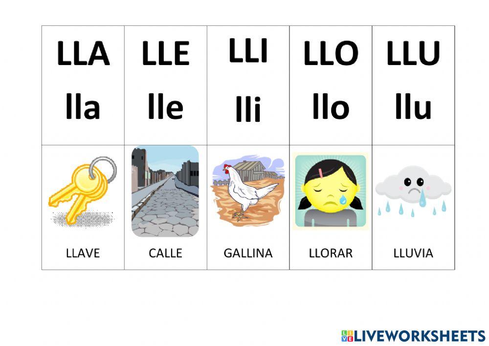 Silabas llallellillollu