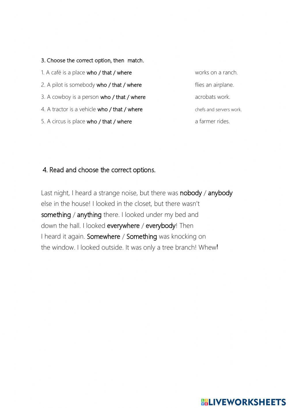 Grammar Exam 2nd Trimester 4th grade