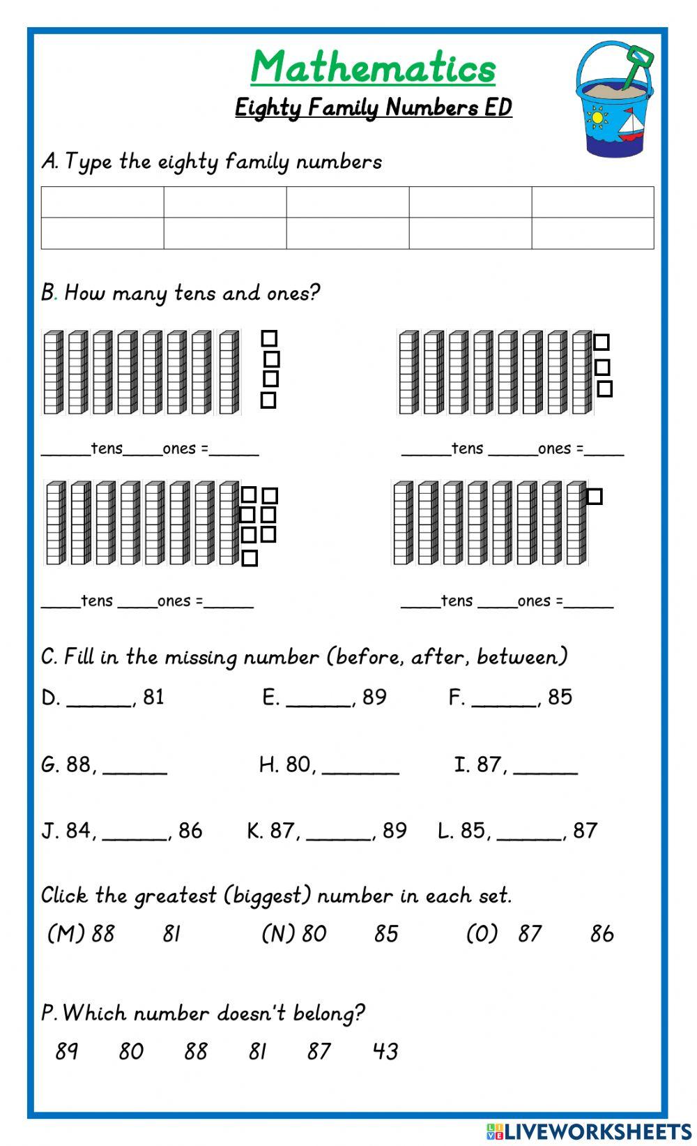 Eighty family number ed
