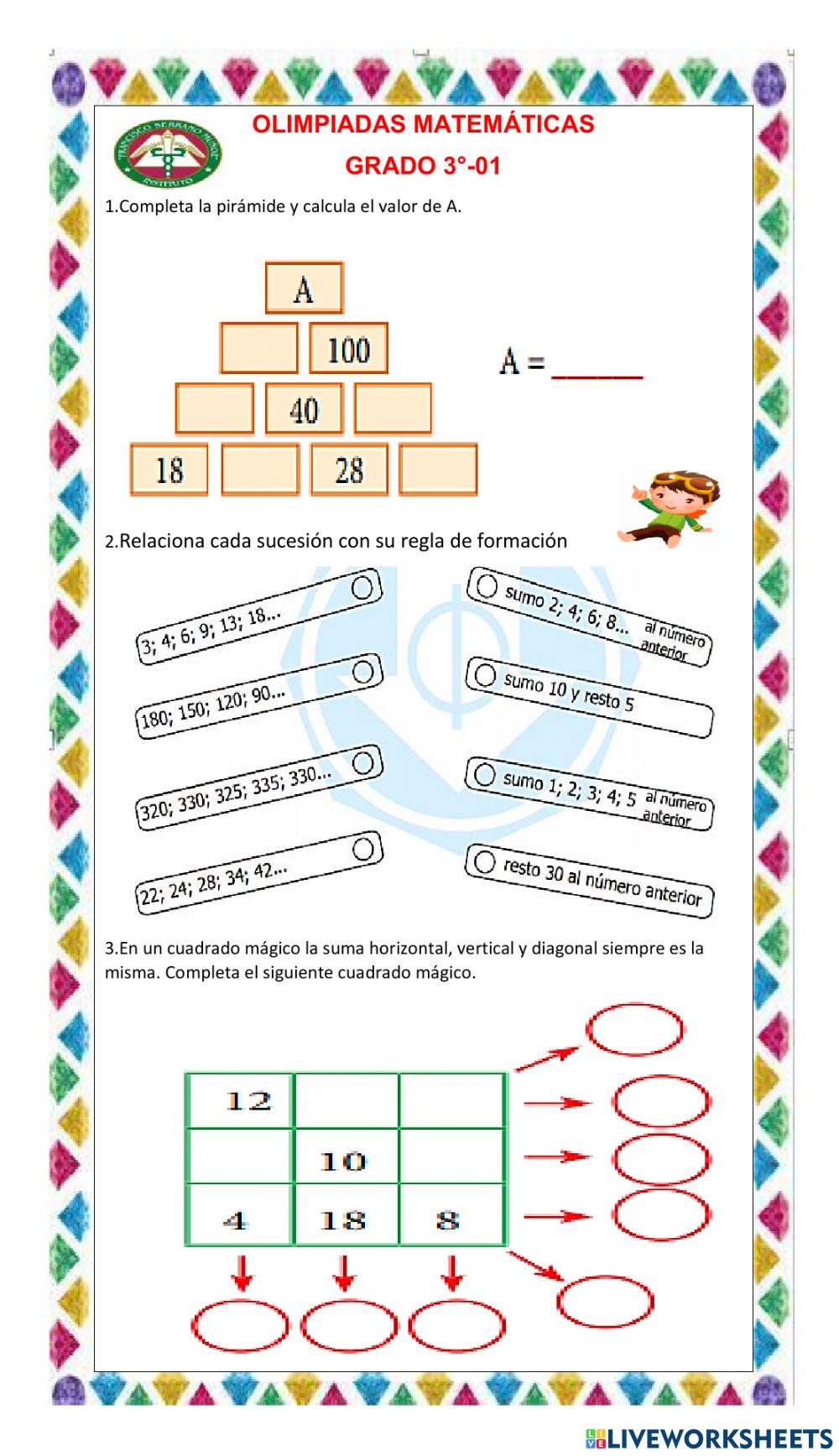 Olimpiadas matemáticas 3°