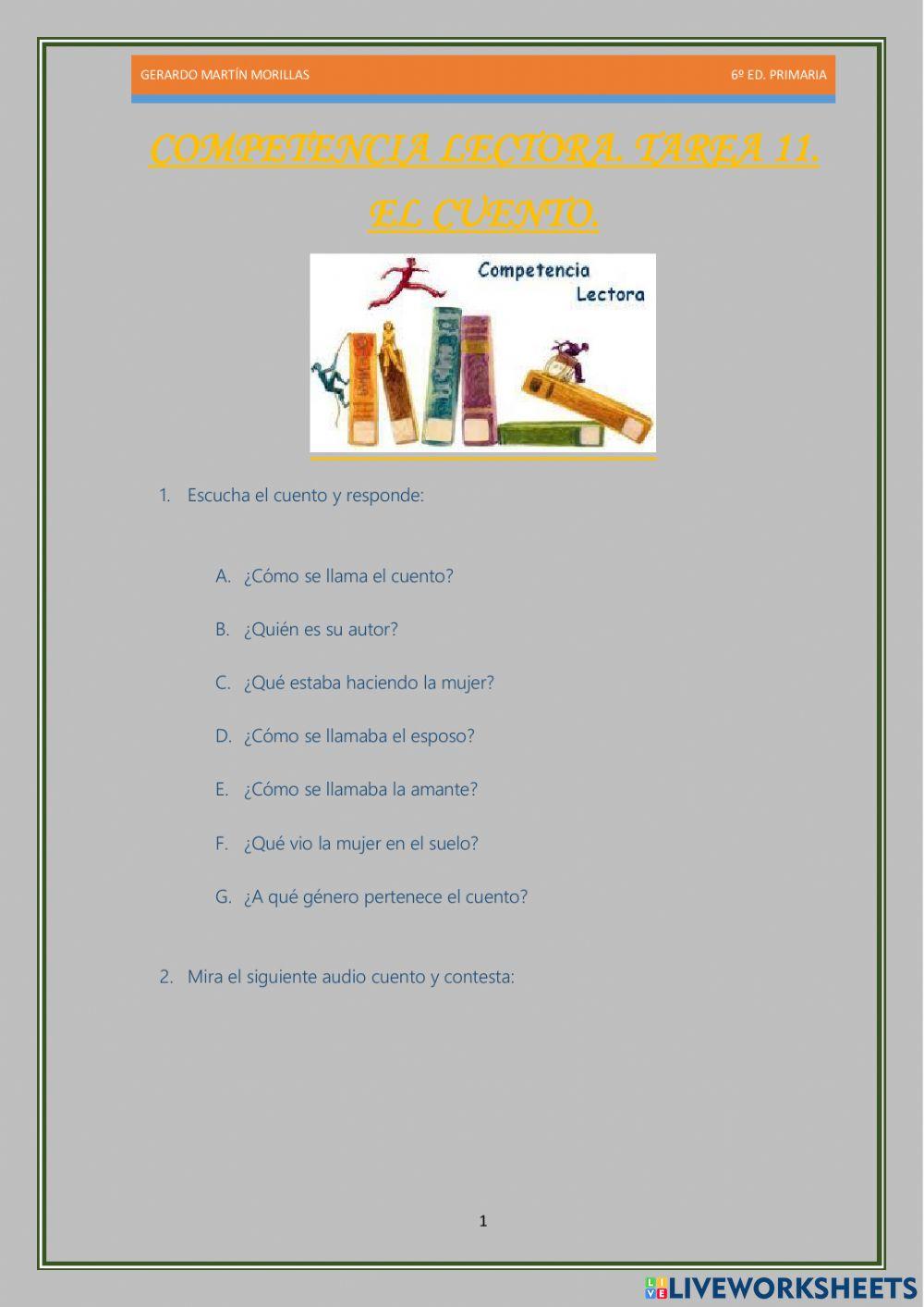 Competencia lectora. Tarea 11.