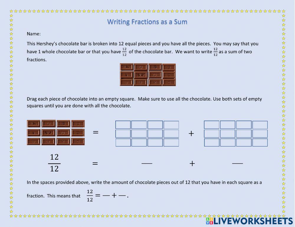 Write Fractions as Sums