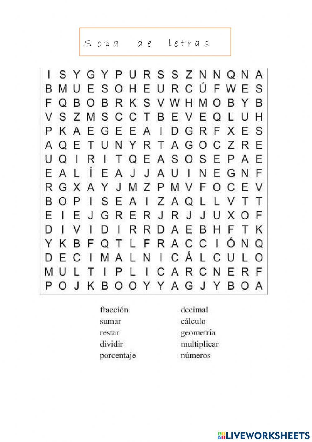 Sopa de letras