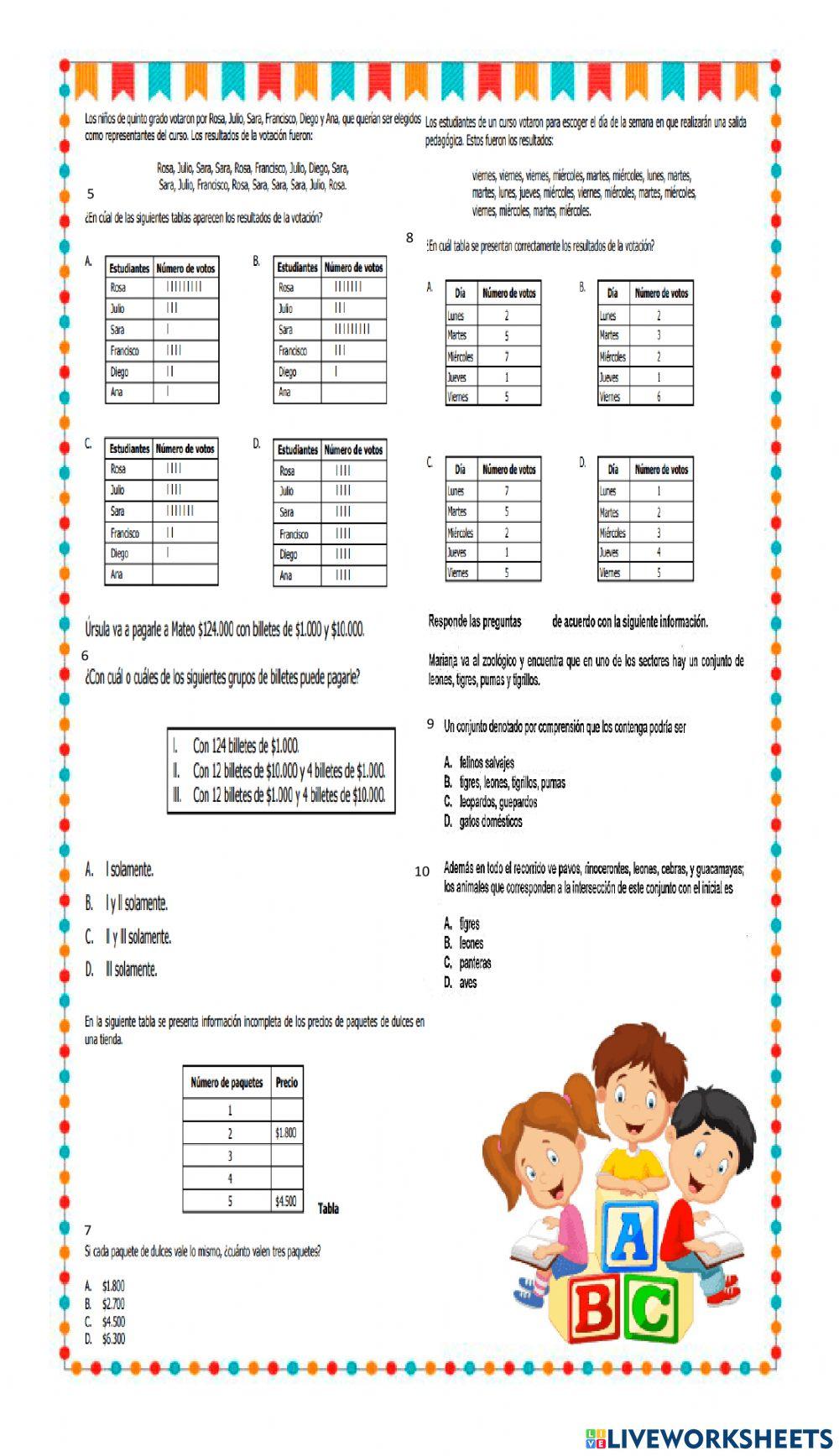 Olimpiadas matemáticas 5°