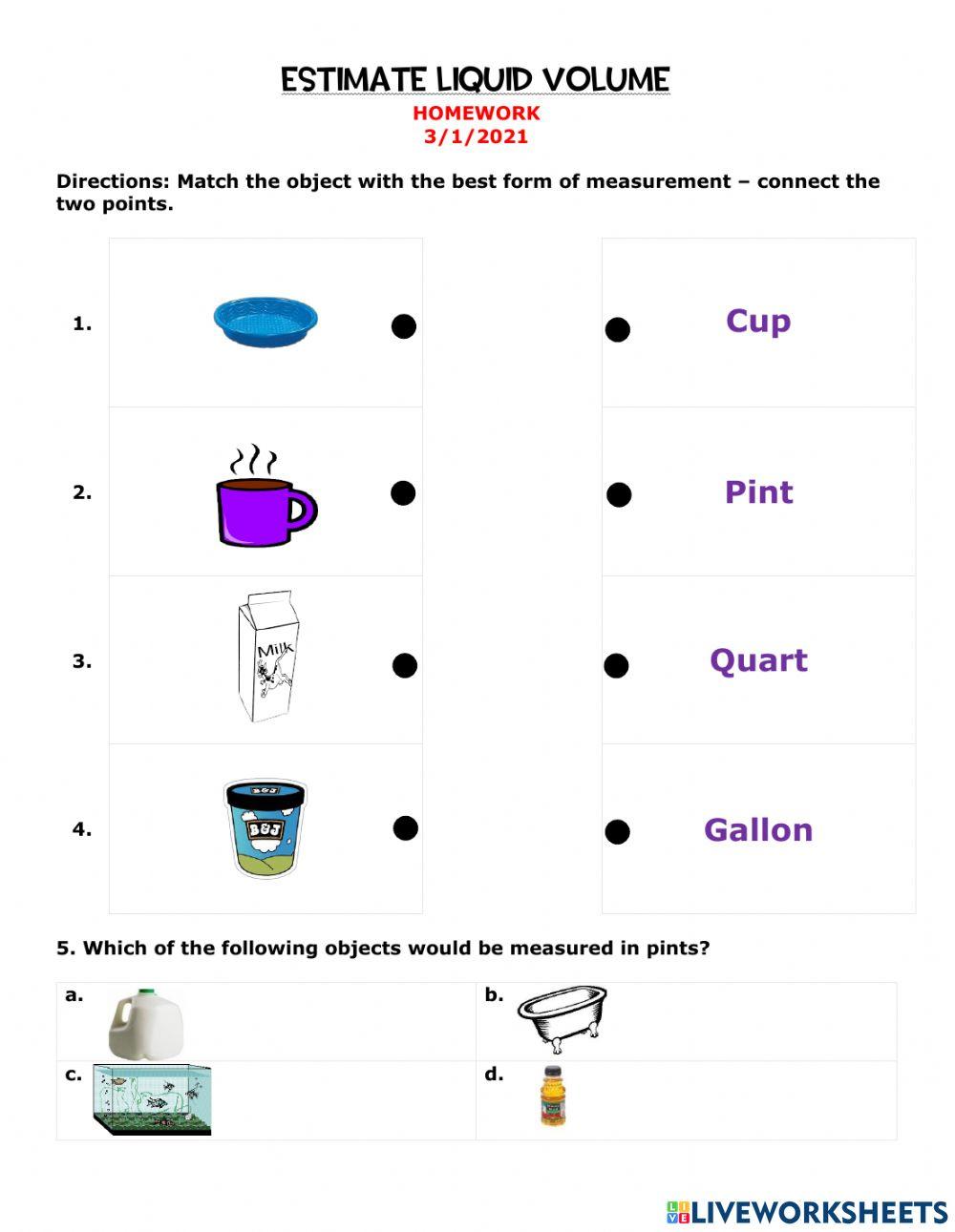 Estimating Liquid Volume