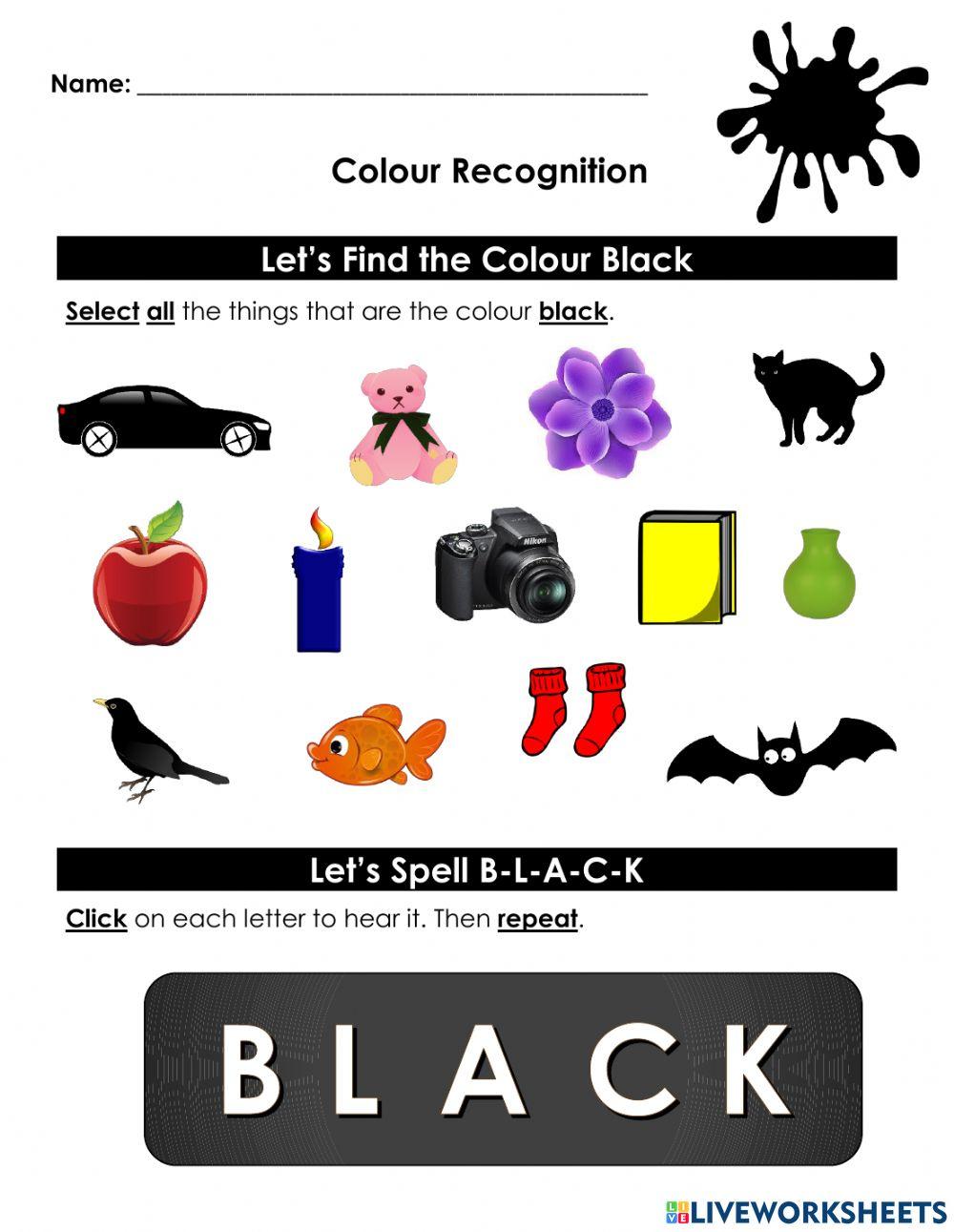 Colour Recognition- Black Colour Recognition- Black