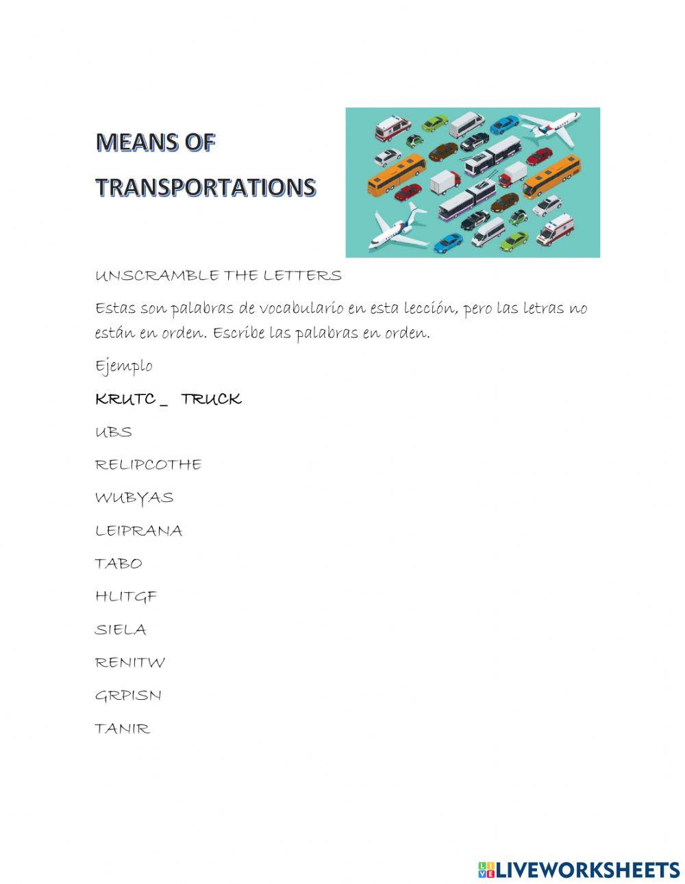 Unscramble  vocabulary