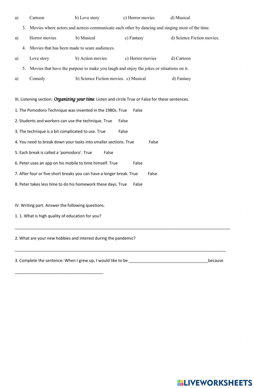 Placemente tests sophomores