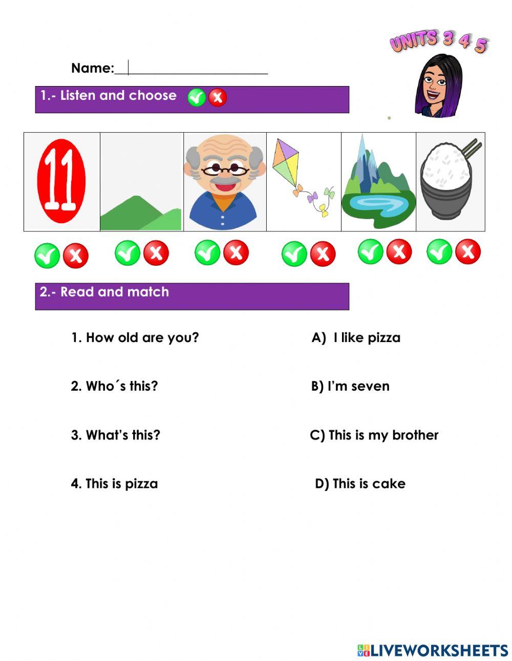 Segunda  Evaluacion Every body up units 345