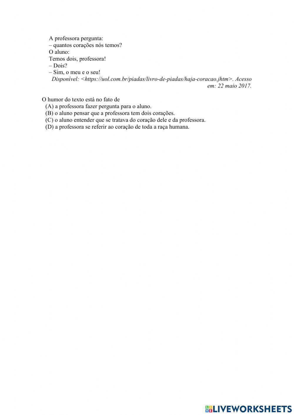 Atividades de Português