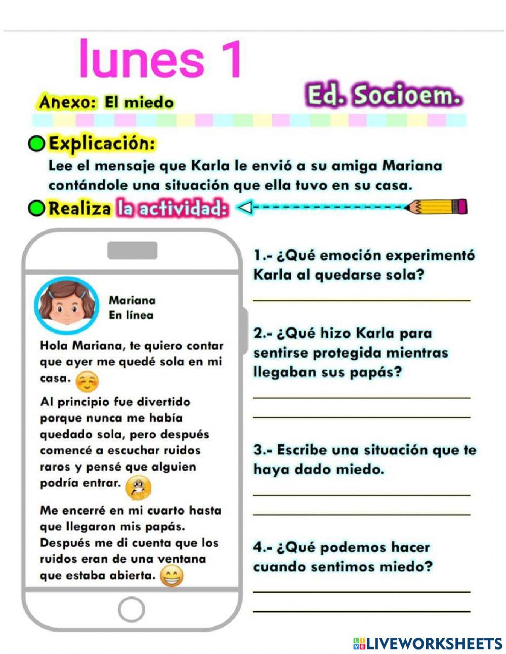 Lunes 1 marzo Ed.Sociemocional