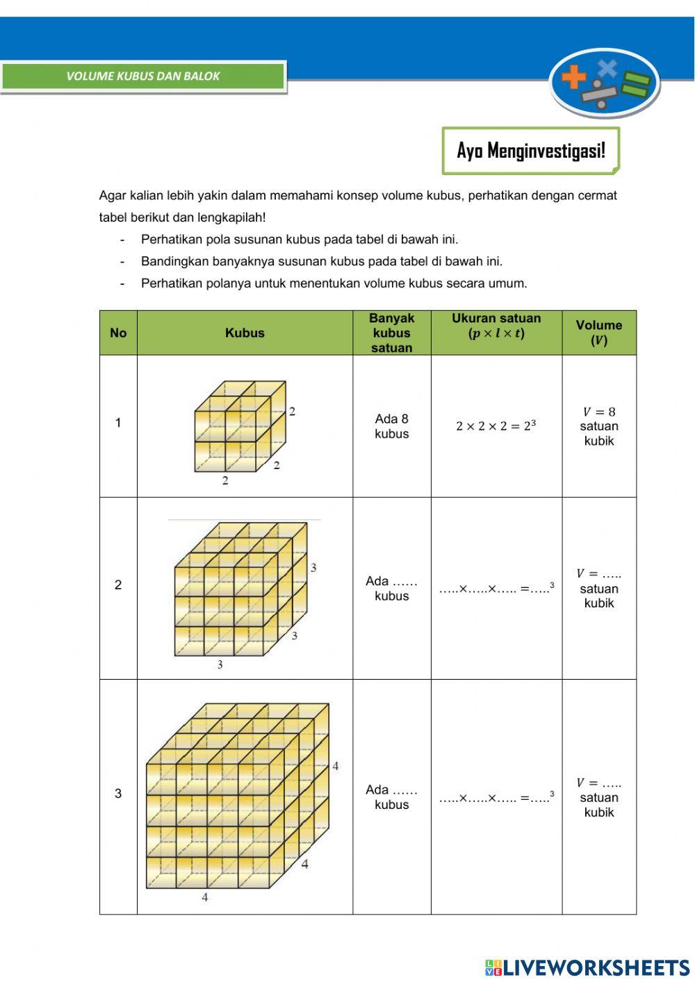 LKPD Volume Kubus dan balok