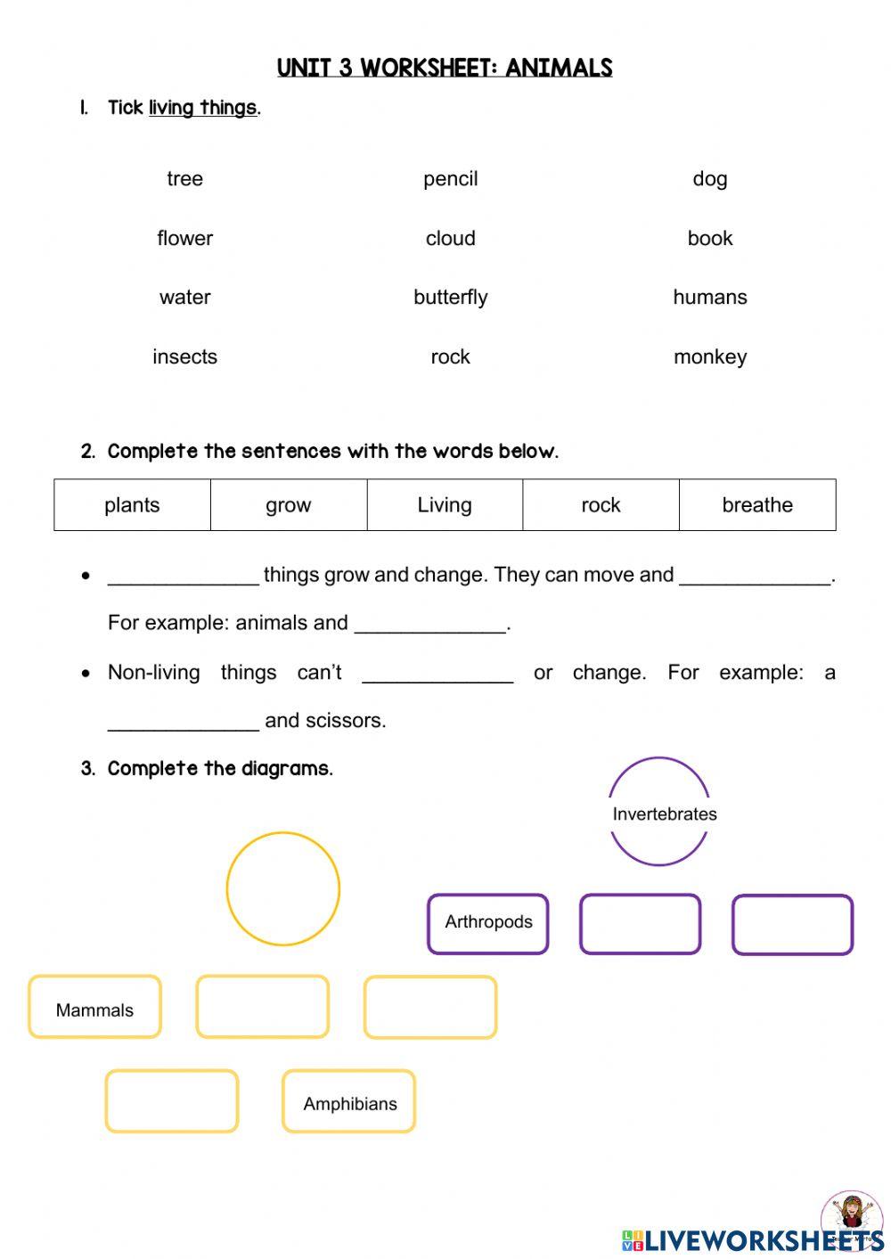 Living things and animals