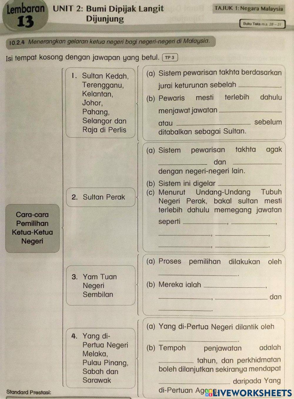 Gelaran Ketua Negeri