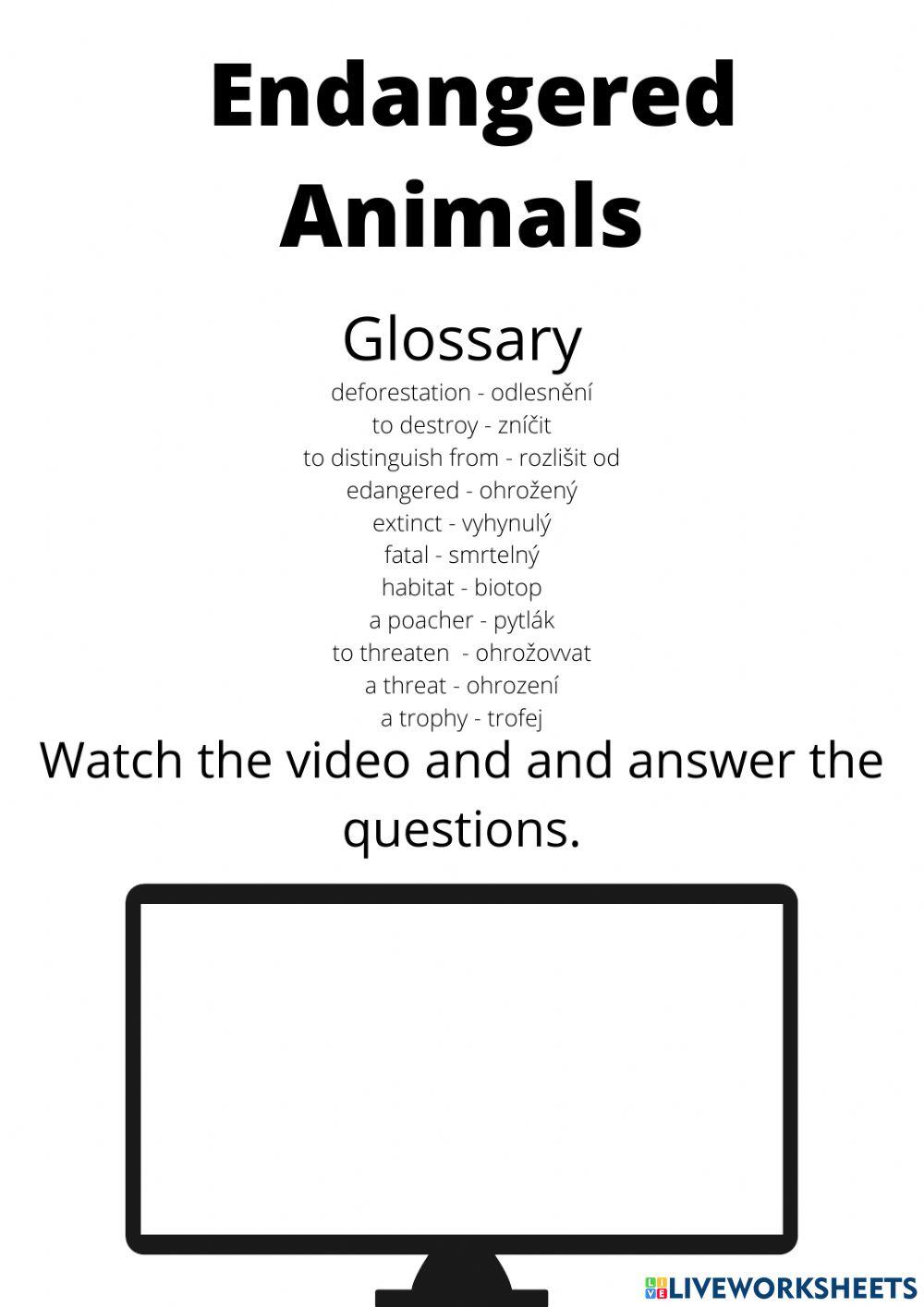 Endangered species and protection