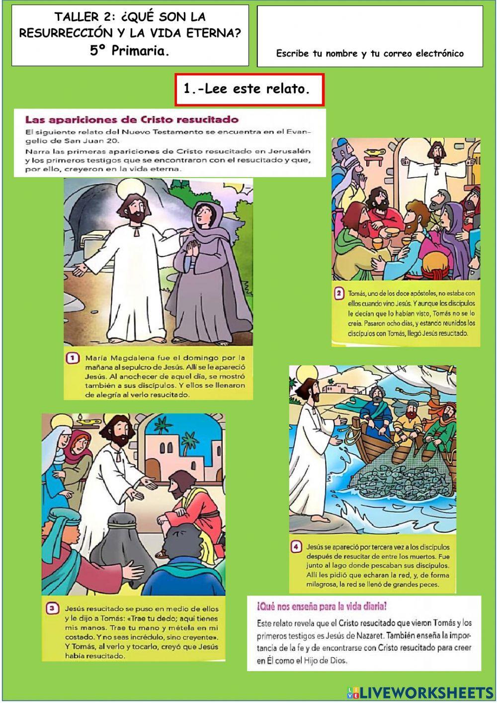 Talle nº2 5ºPrimaria:¿Qué son la Resurrección y la vida eterna? Talle nº2 5ºPrimaria:¿Qué son la Resurrección y la vida eterna?