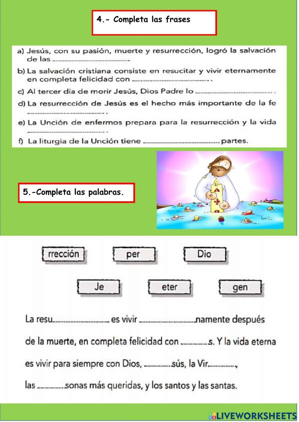 Talle nº2 5ºPrimaria:¿Qué son la Resurrección y la vida eterna?