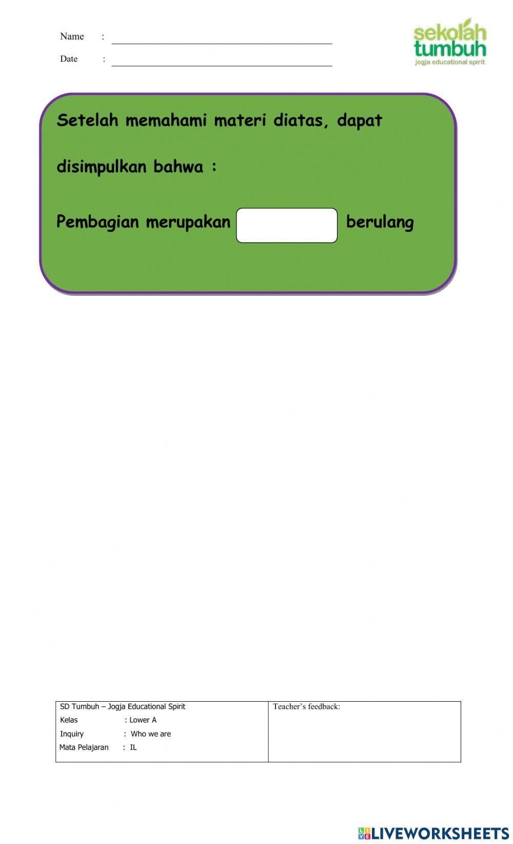 IL-pembagian sebagai pengurangan berulang