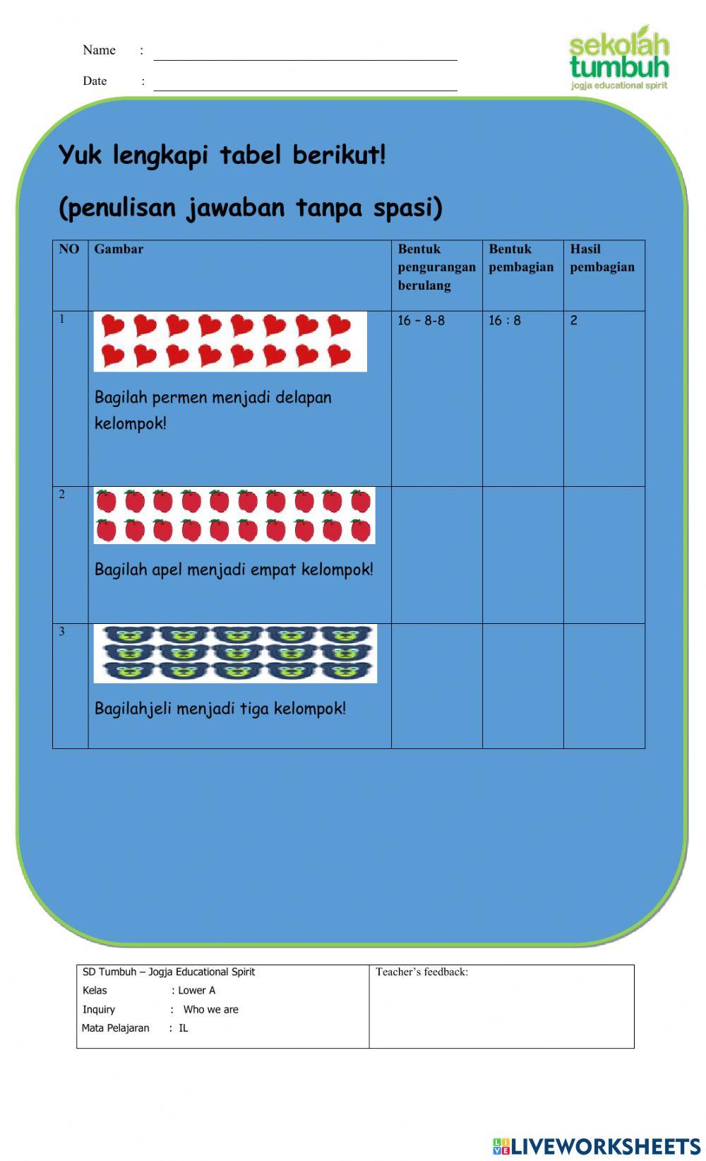 IL-Konsep pembagian sebagai kebalikan perkalian-B