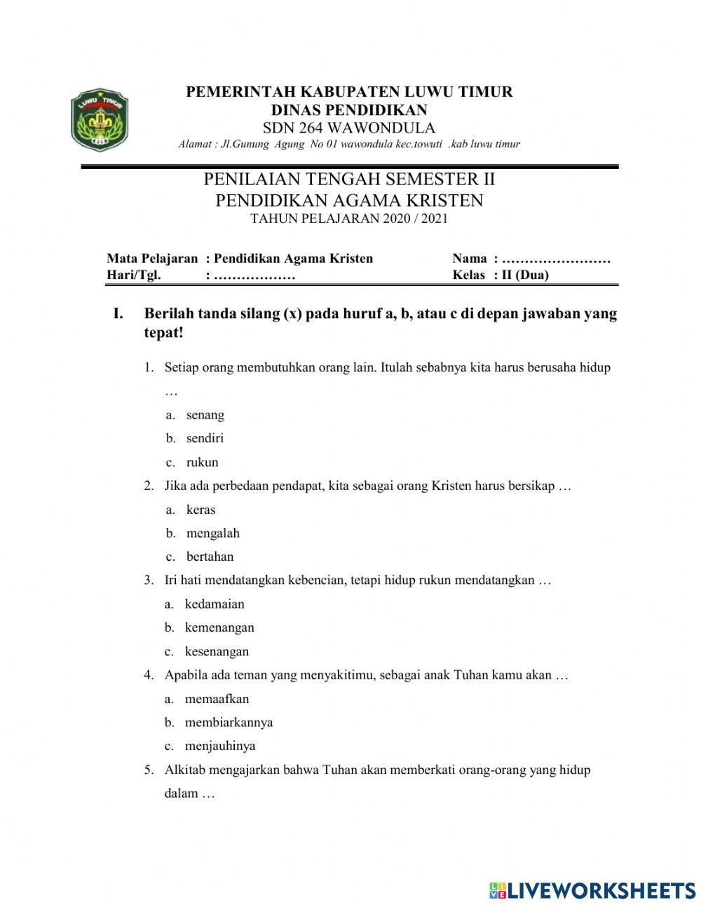 PTS PAK KLS 2 (sem 2)